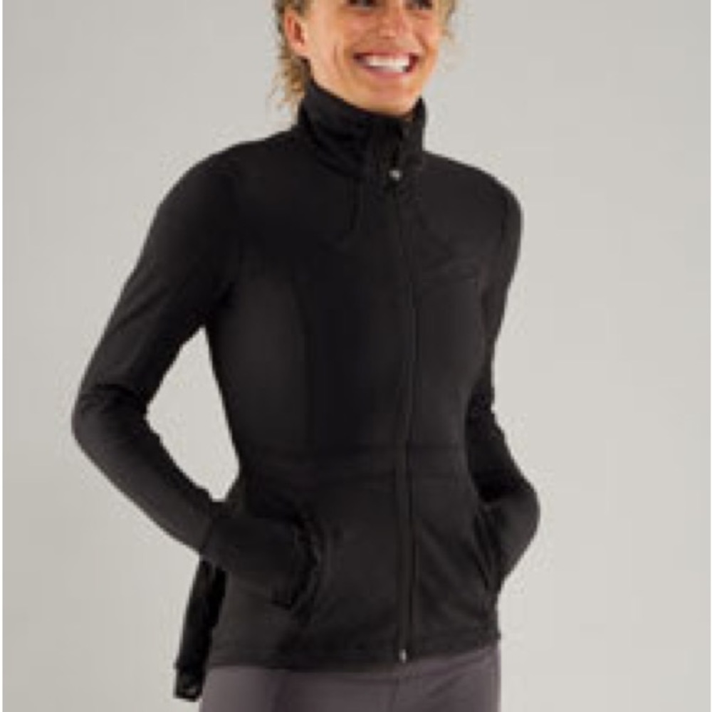 Lululemon Rare Black Pleated Peplum Riding Jacket. Size 4.
